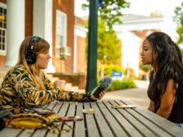Megan Pauly interviews young woman