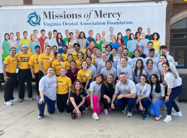 Volunteers from VCU's School of Dentistry and the Special Olympics' Special Smiles program