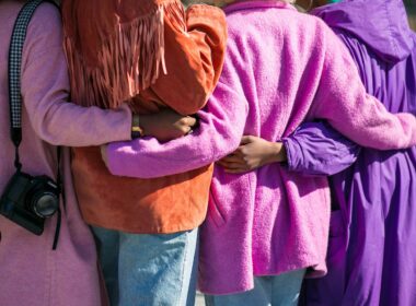 girls embracing
