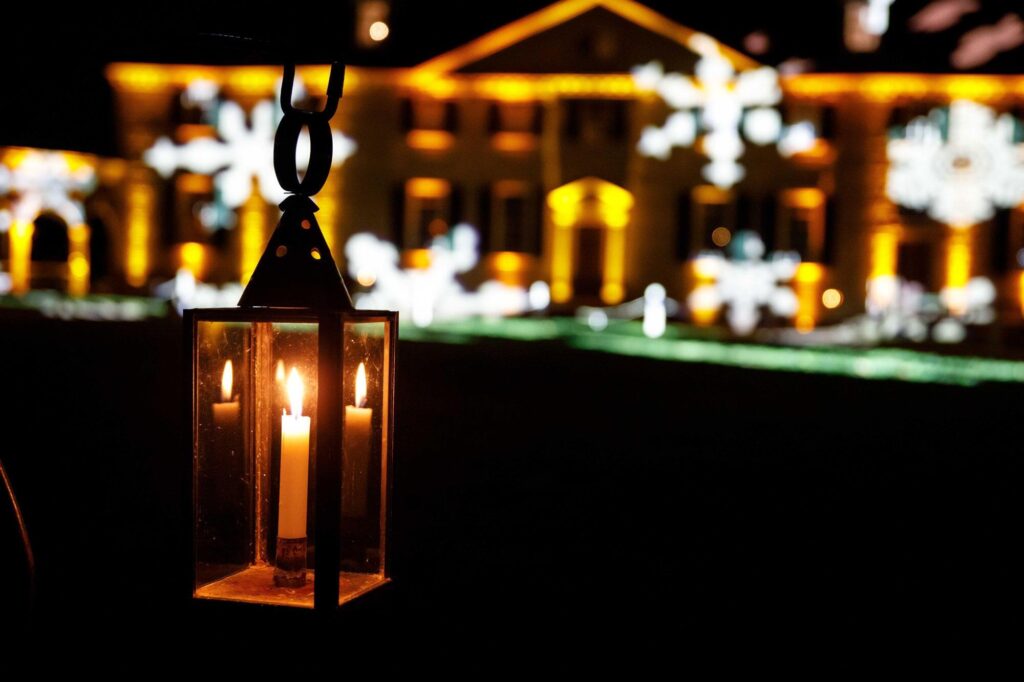 glowing lantern at Mount Vernon