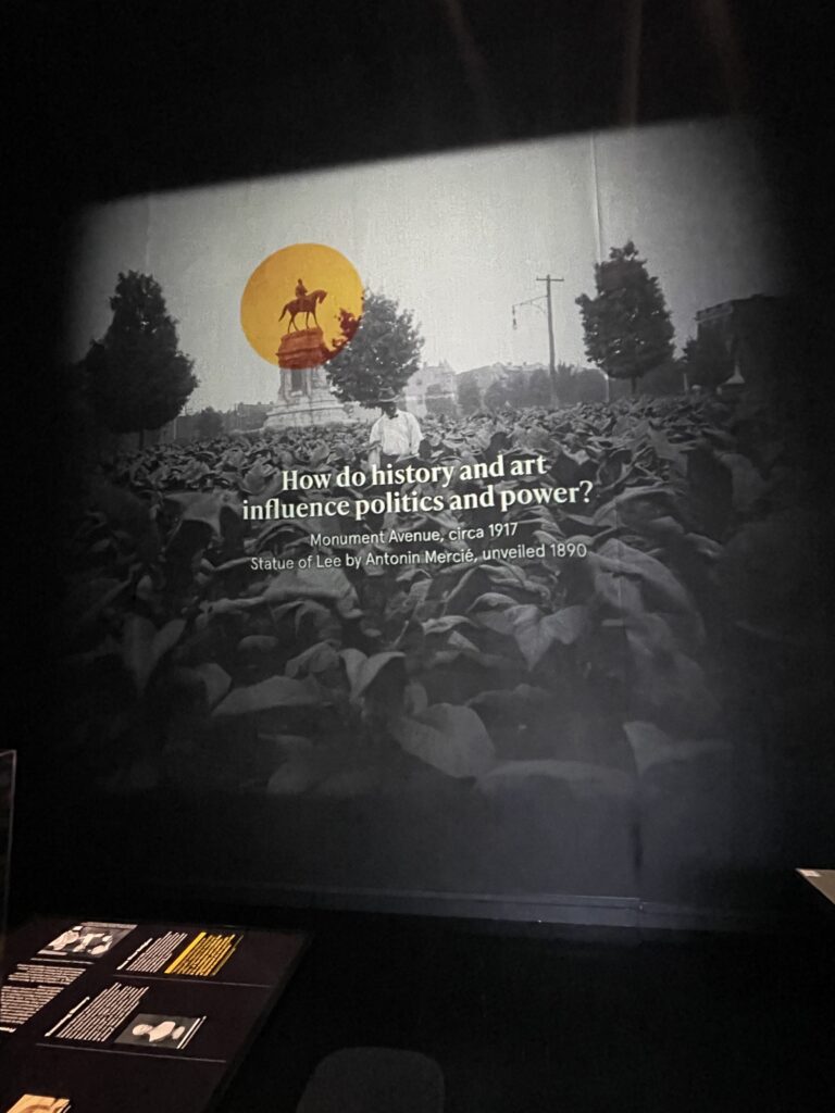 Multimedia installation connecting Richmond's monuments to the Lost Cause narrative.