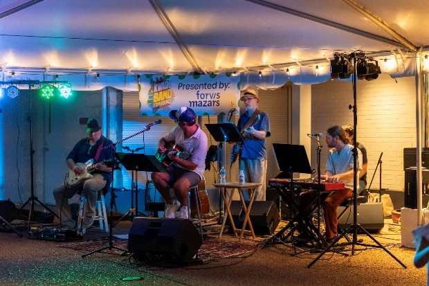 The K-Wade Band Experience performing at the 2026 Fairway Festival
